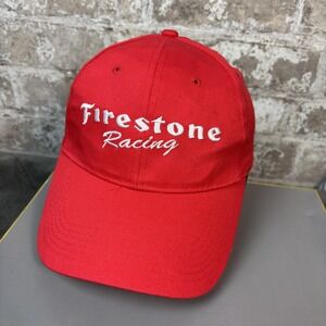 Firestone Racing Hat Cap Snap Back Mens One Size Red Embroidered Cotton Promo